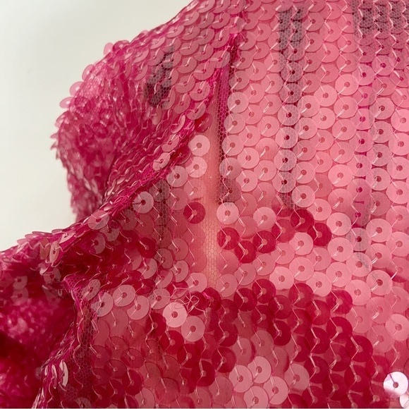 More To Come Wyatt Button Down Top in Hot Pink Size XXS - Picture 4 of 8